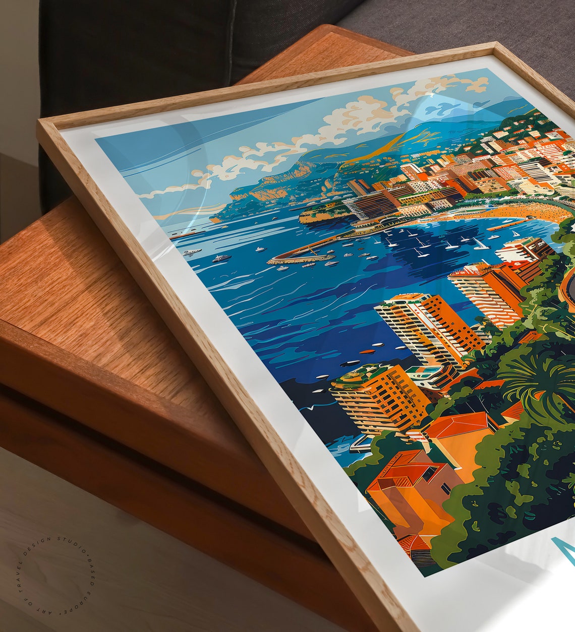 Monaco French Riviera Travel Poster Monaco Wall Art France City Poster Travel Home Decor Birthday Gifts Wedding Gifts - Image 3