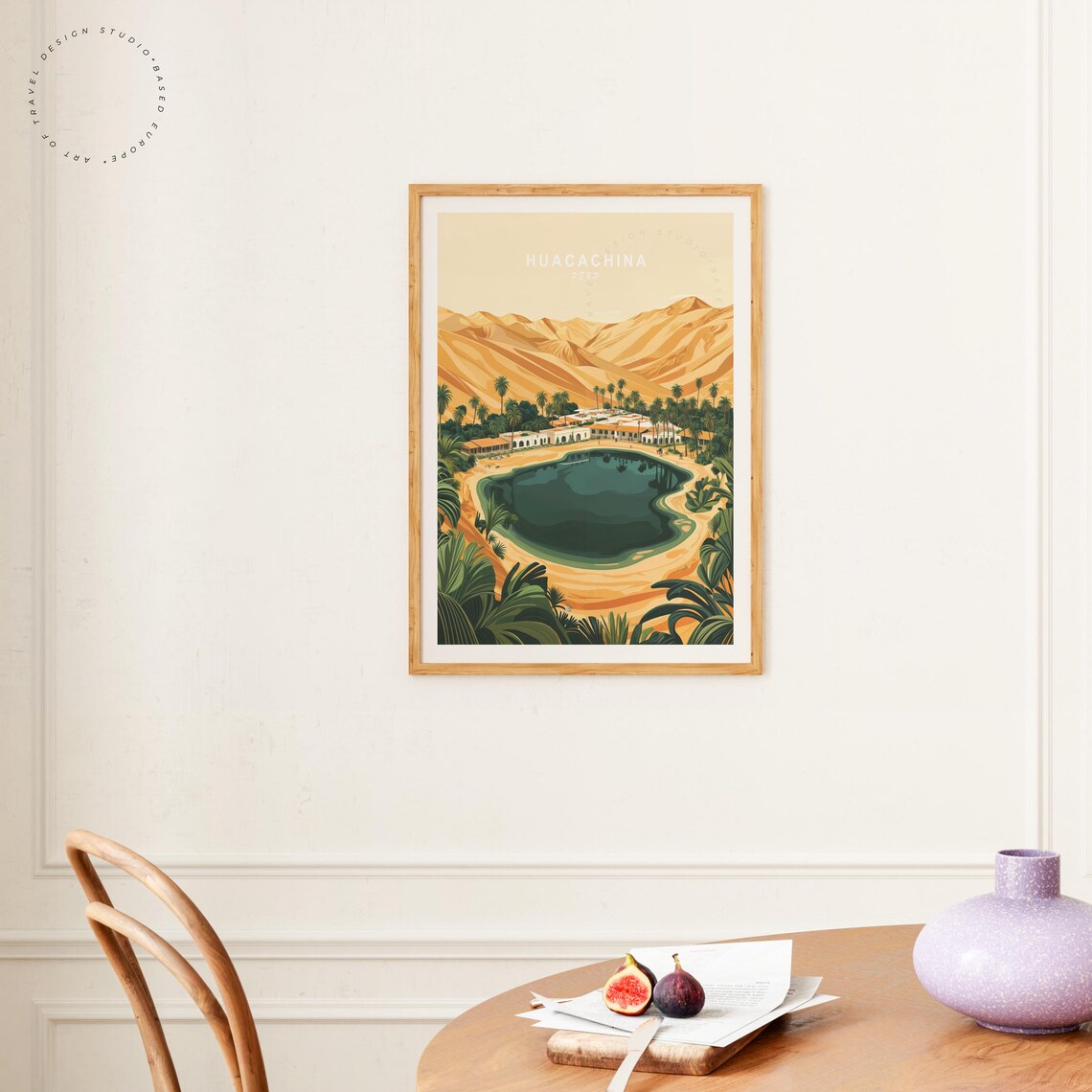 Huacachina Peru Golden Sand Dunes Oasis Village Travel Poster - Image 4
