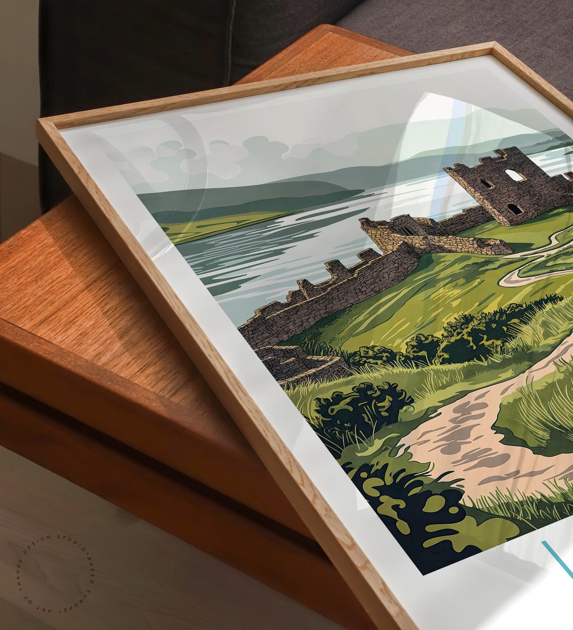 Loch Ness Scotland Urquhart Castle Ruins Lakeside Path Poster - Image 3