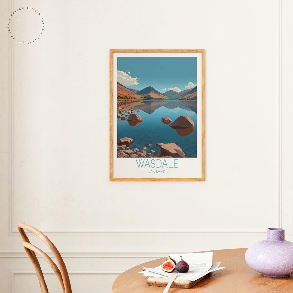 Wasdale England Wastwater Rocky Shore Fell Reflections Travel Poster - Image 4
