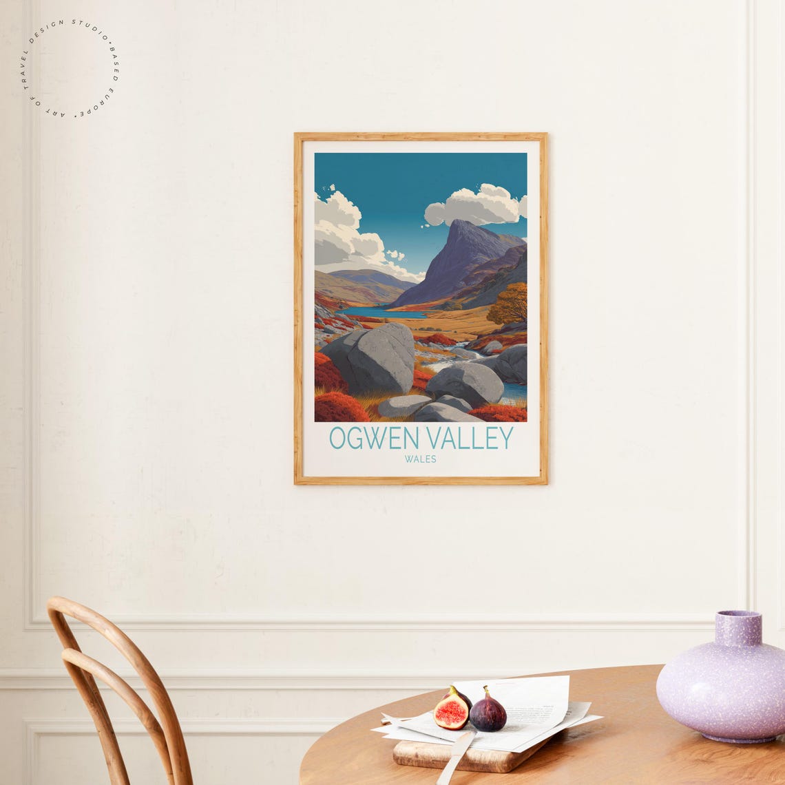 Ogwen Valley Wales Tryfan Peak Autumn Boulders Travel Poster - Image 4