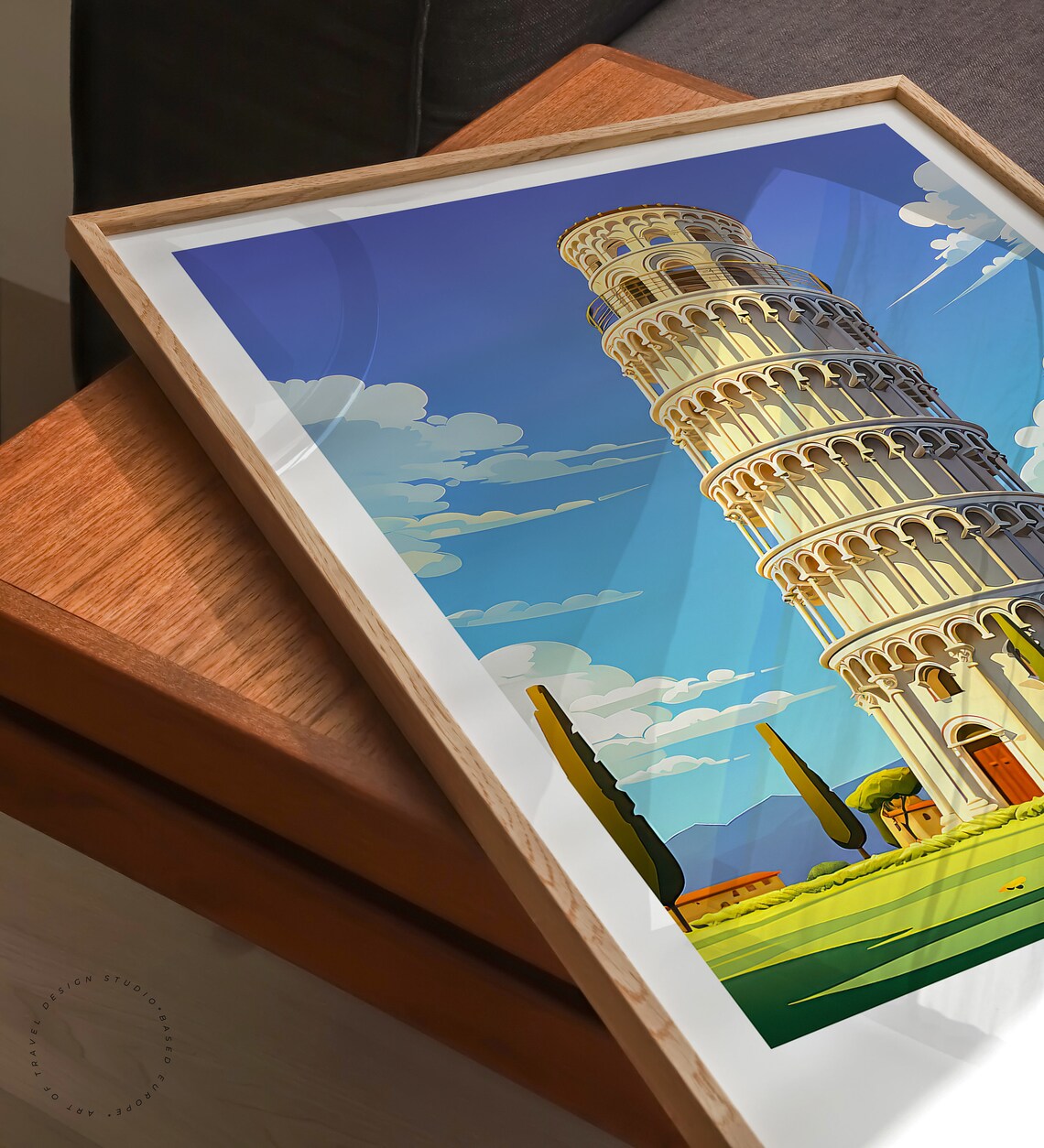 Pisa Italy Travel Poster, Tower Of Pisa Art Print - Image 3