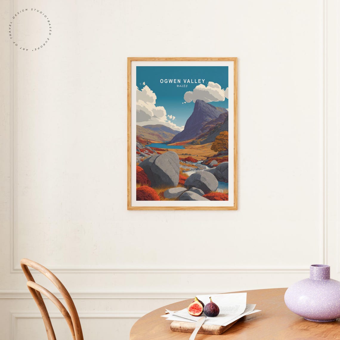 Ogwen Valley Travel Poster, Wales Minimalist Landscape - Image 4