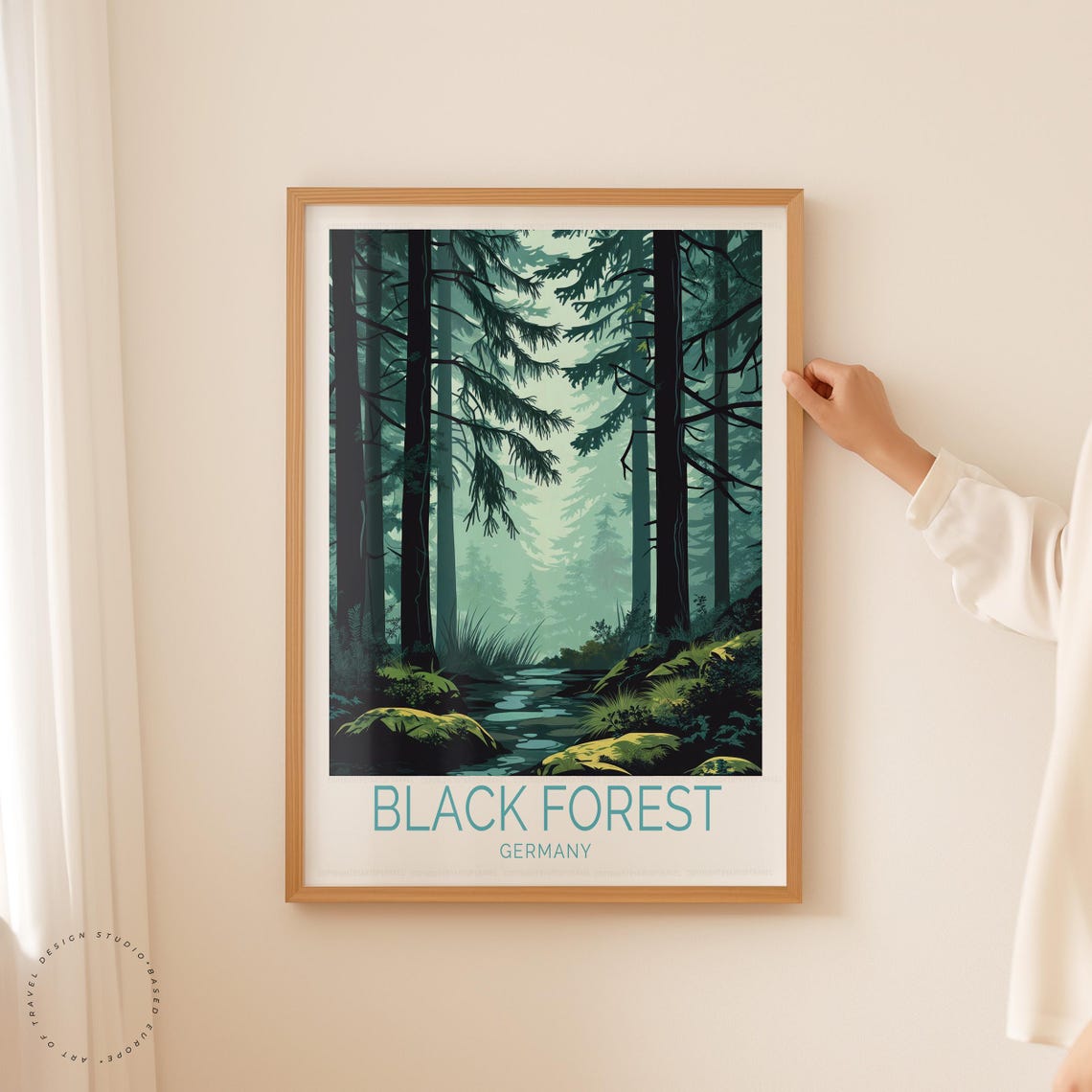 Black Forest Germany Misty Stream Mossy Rocks Forest Retreat Poster - Image 5