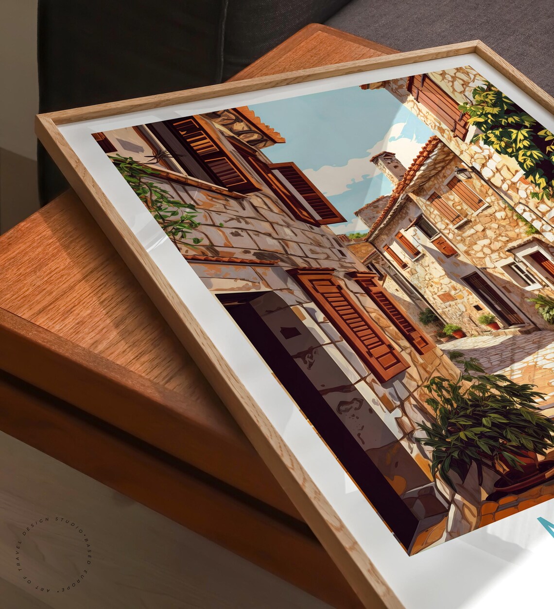 Motovun Croatia Old Town Cobblestone Street Istria Travel Poster - Image 3