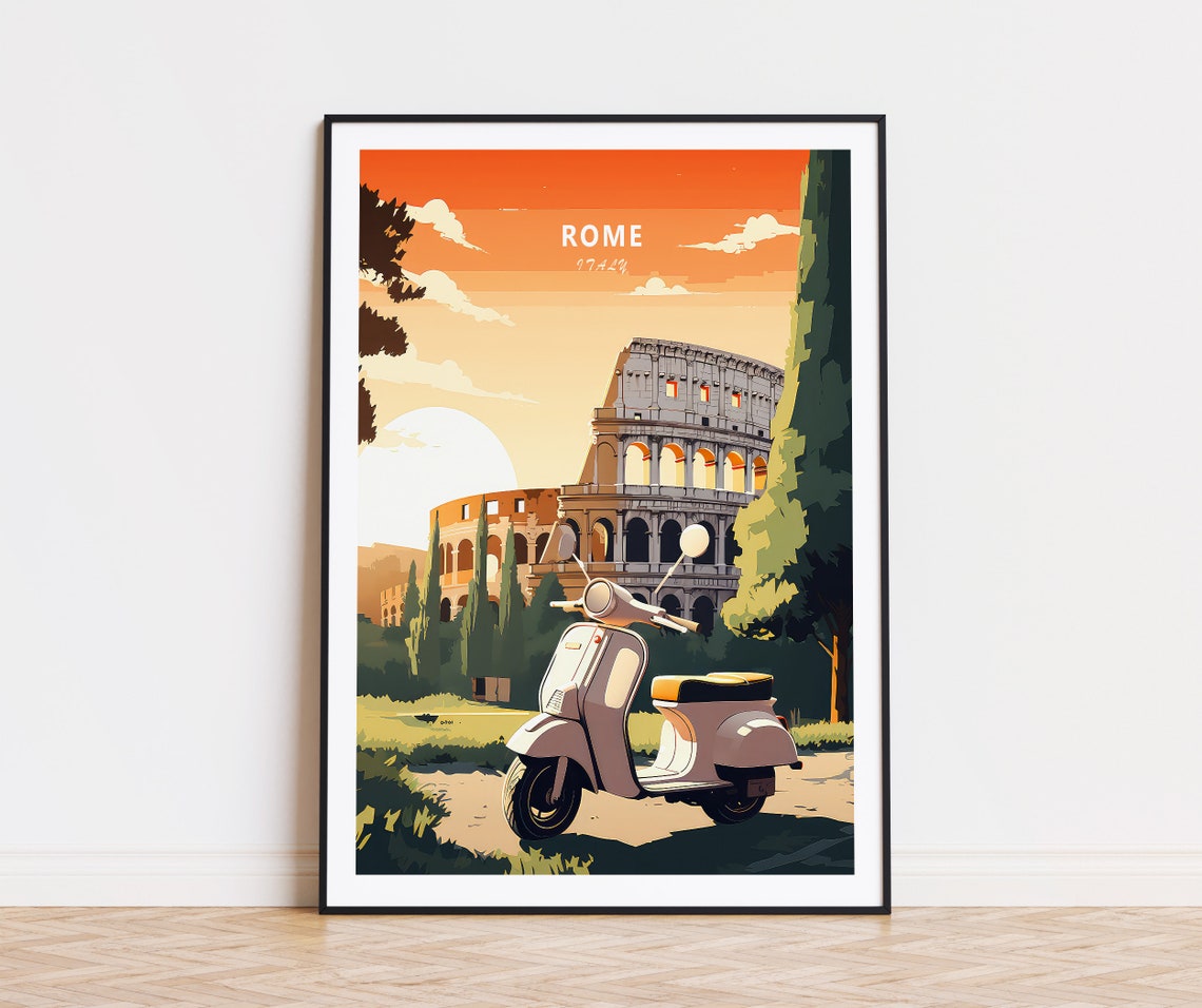 Rome Travel Poster Italy Travel Print Colosseum Rome Poster Rome Italy Gifts Personalised Gifts Birthday Present