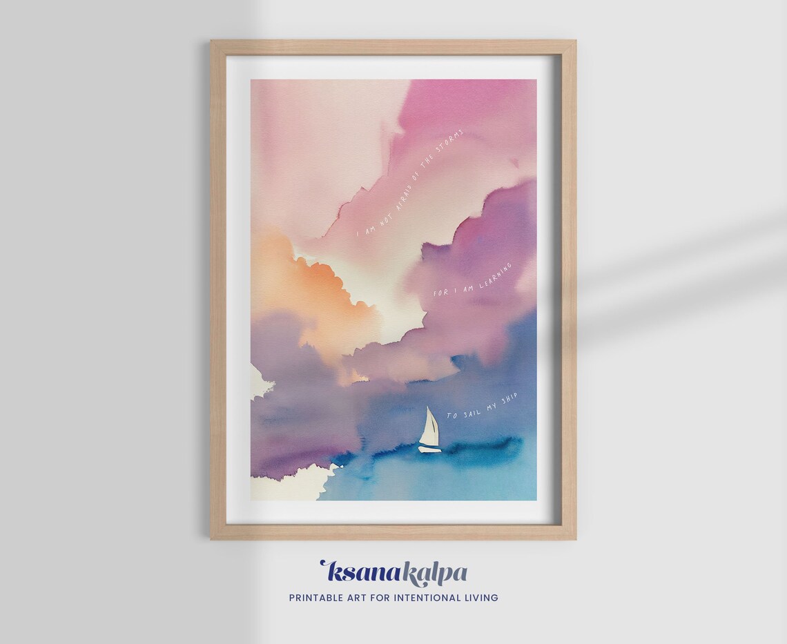 Learning To Sail My Ship Therapy Office Art Print