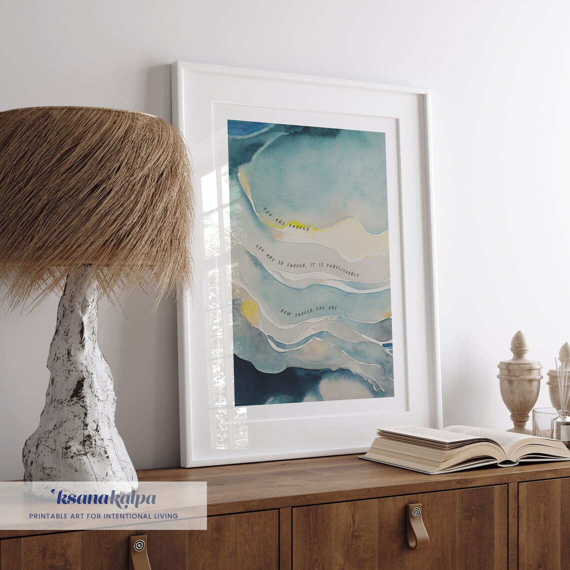 You Are Enough Therapy Office Art Print, Mental Health - Image 3