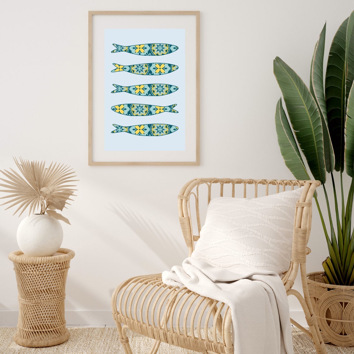 Portuguese Sardine Tile Print, Modern Kitchen Decor - Image 3