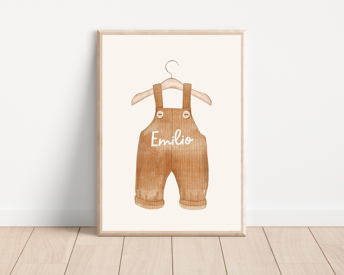 Personalized Baby Name Boho Nursery Art Print