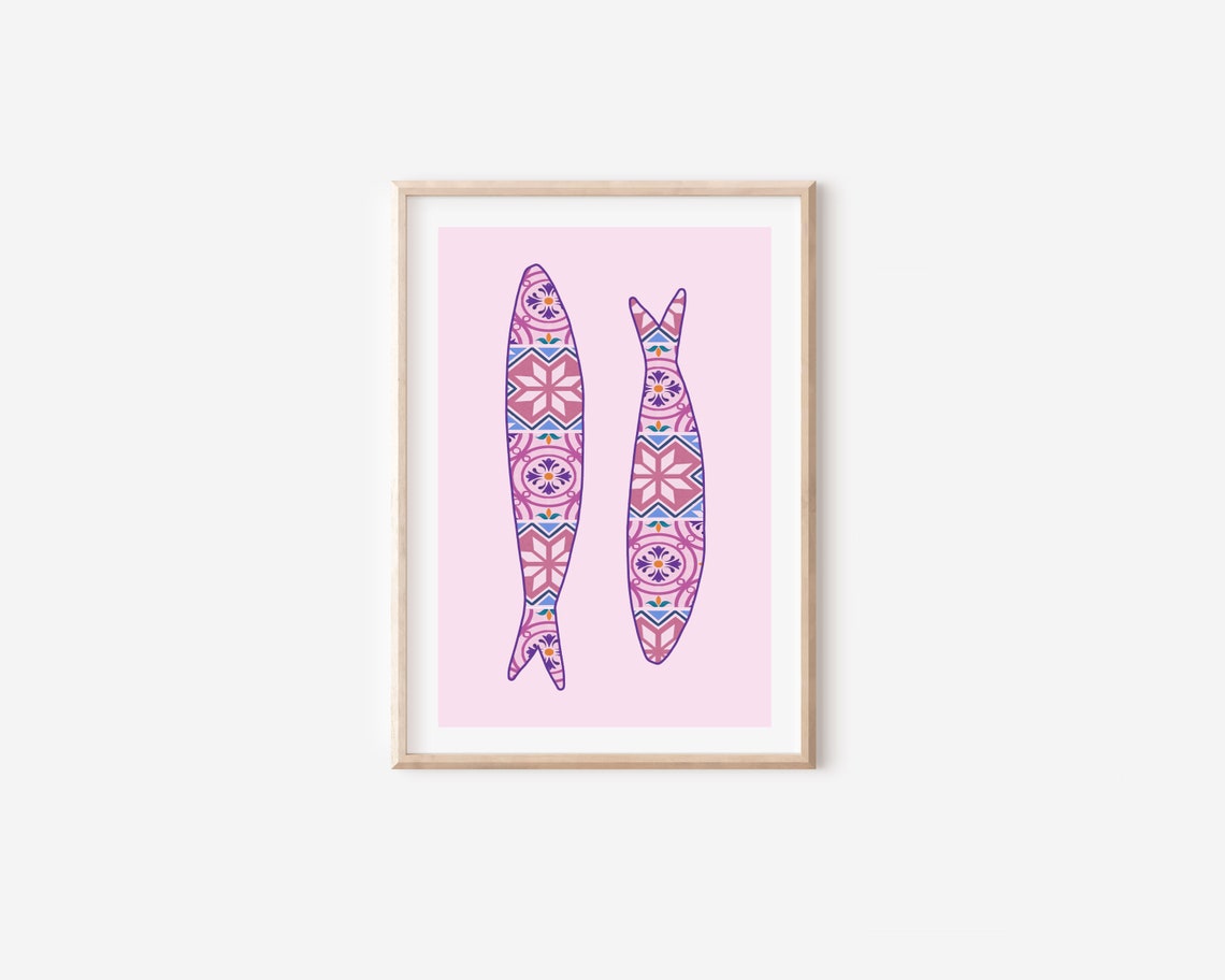 Portugal Sardine Art Print, Portuguese Tile Decor - Image 4