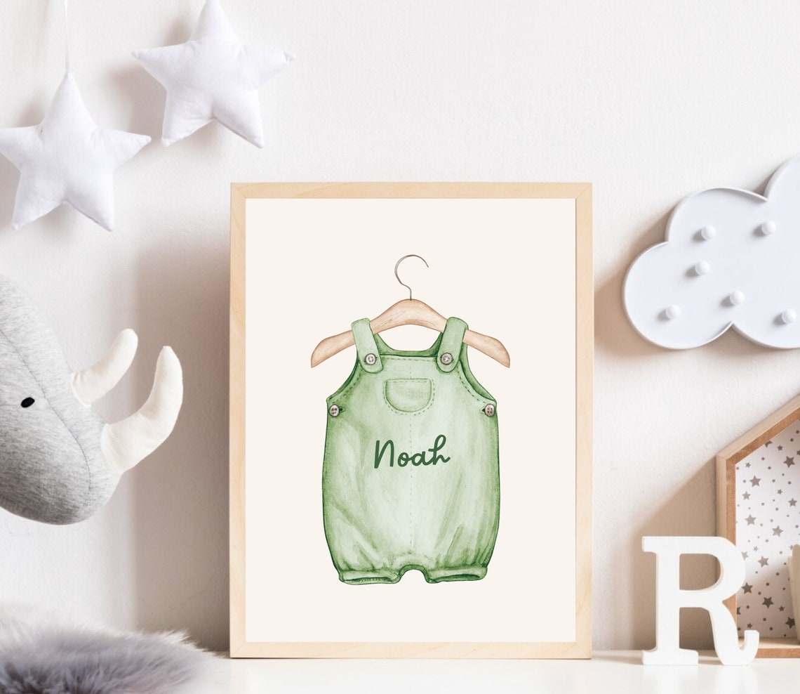 Boho Custom Baby Boy Name Sign, Nursery Art Print - Image 2