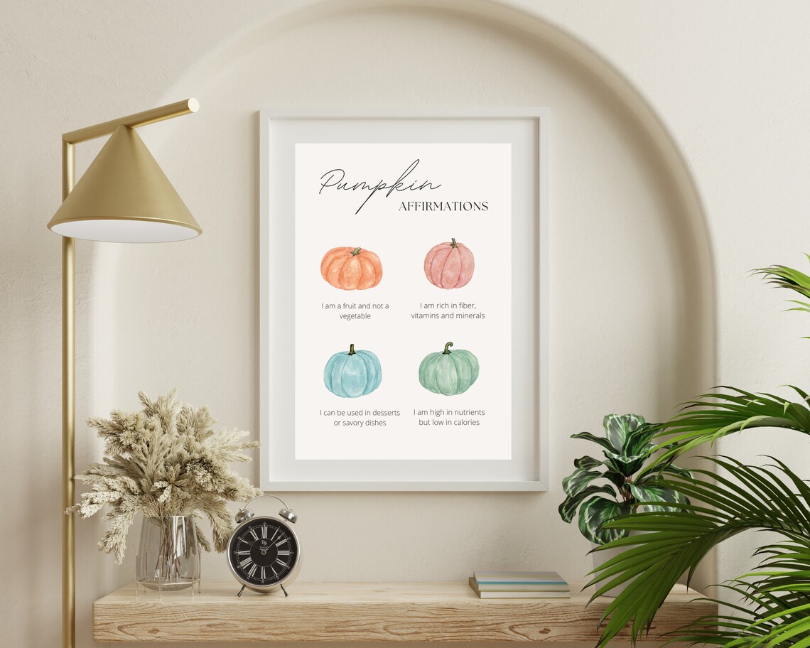 Boho Fall Pumpkin Season Watercolor Art Print - Image 2
