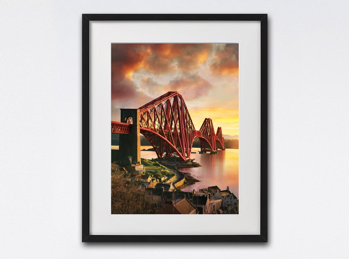 Forth Rail Bridge Edinburgh Scotland Art Print