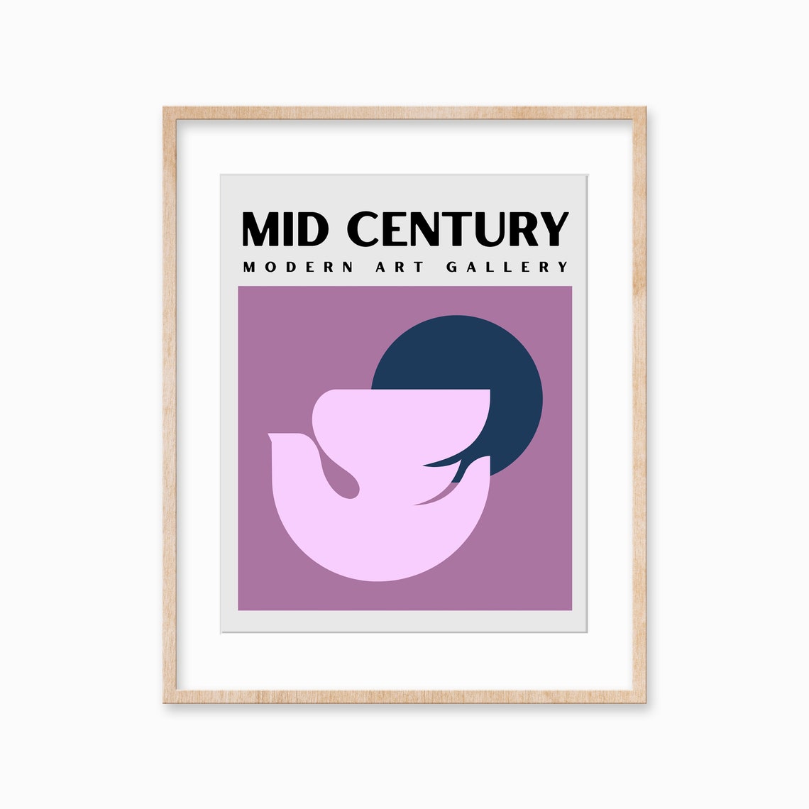 Mid Century Modern Art Gallery Retro Abstract Typography Wall Art