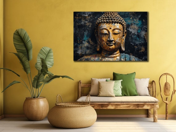 Abstract Buddha Print Asian Painting Wall Decor House Gift Idea For Wall Decor Yoga Wall Art Spiritual Poster Home Decoration