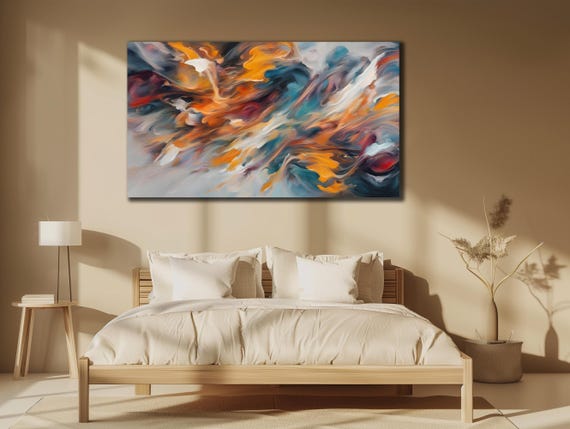 Dance Of Colors Rainbow Poster Art For Home Decor Colorful Print On Colorful Wall Decor Bright Color Clouds Artwork