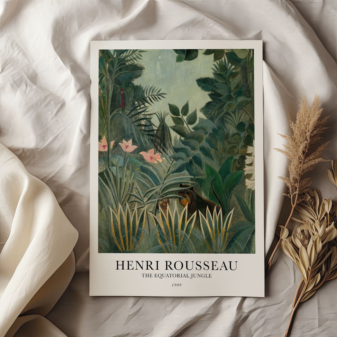 Henri Rousseau The Equatorial Jungle 1909 Art Exhibition Poster