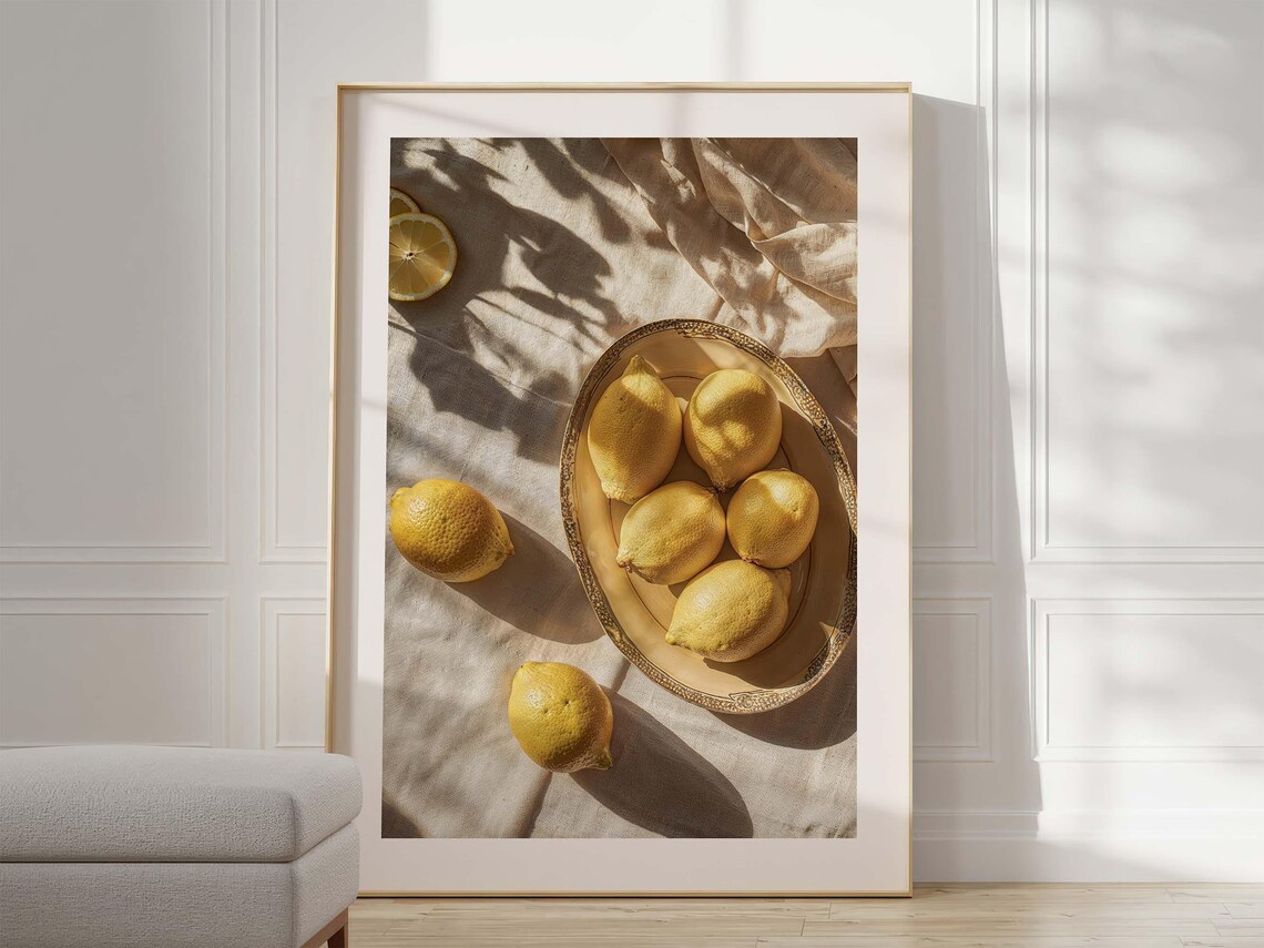 Lemon Poster, Mediterranean Lemon Harvest Photography - Image 4