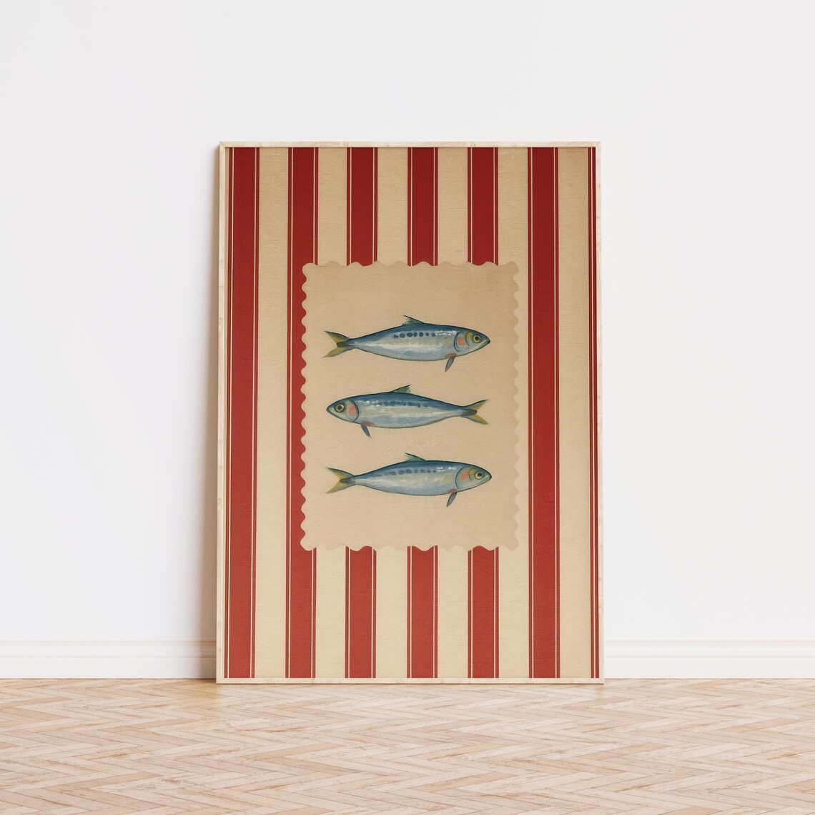 Vintage Fish Print, Coastal Kitchen Art Print