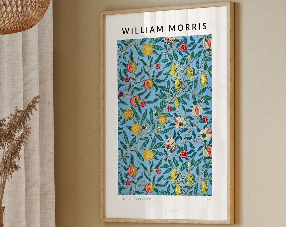 William Morris Four Fruits Pattern Vintage Art Print - Image 2