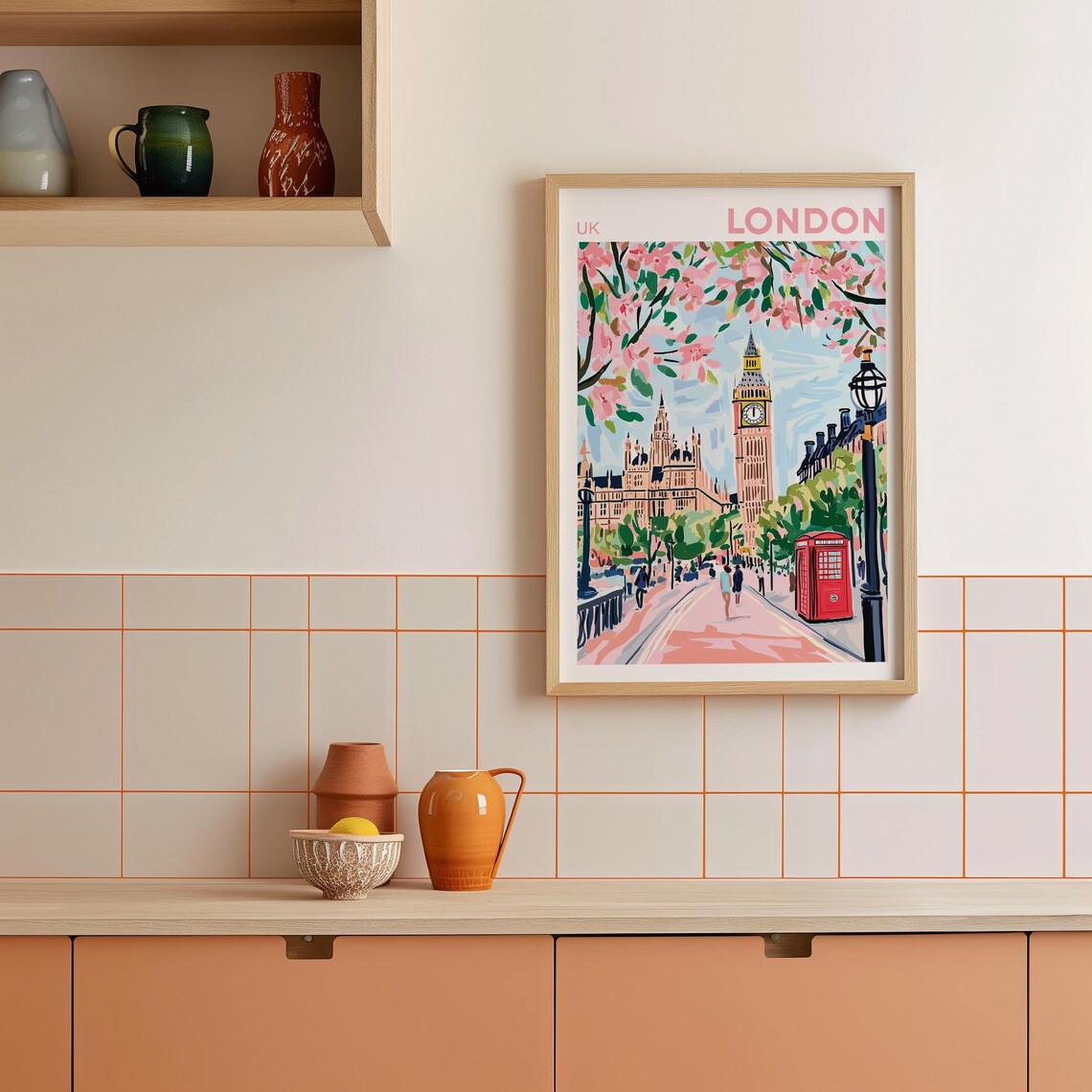 London Travel Poster, UK Home Decor Illustration - Image 2
