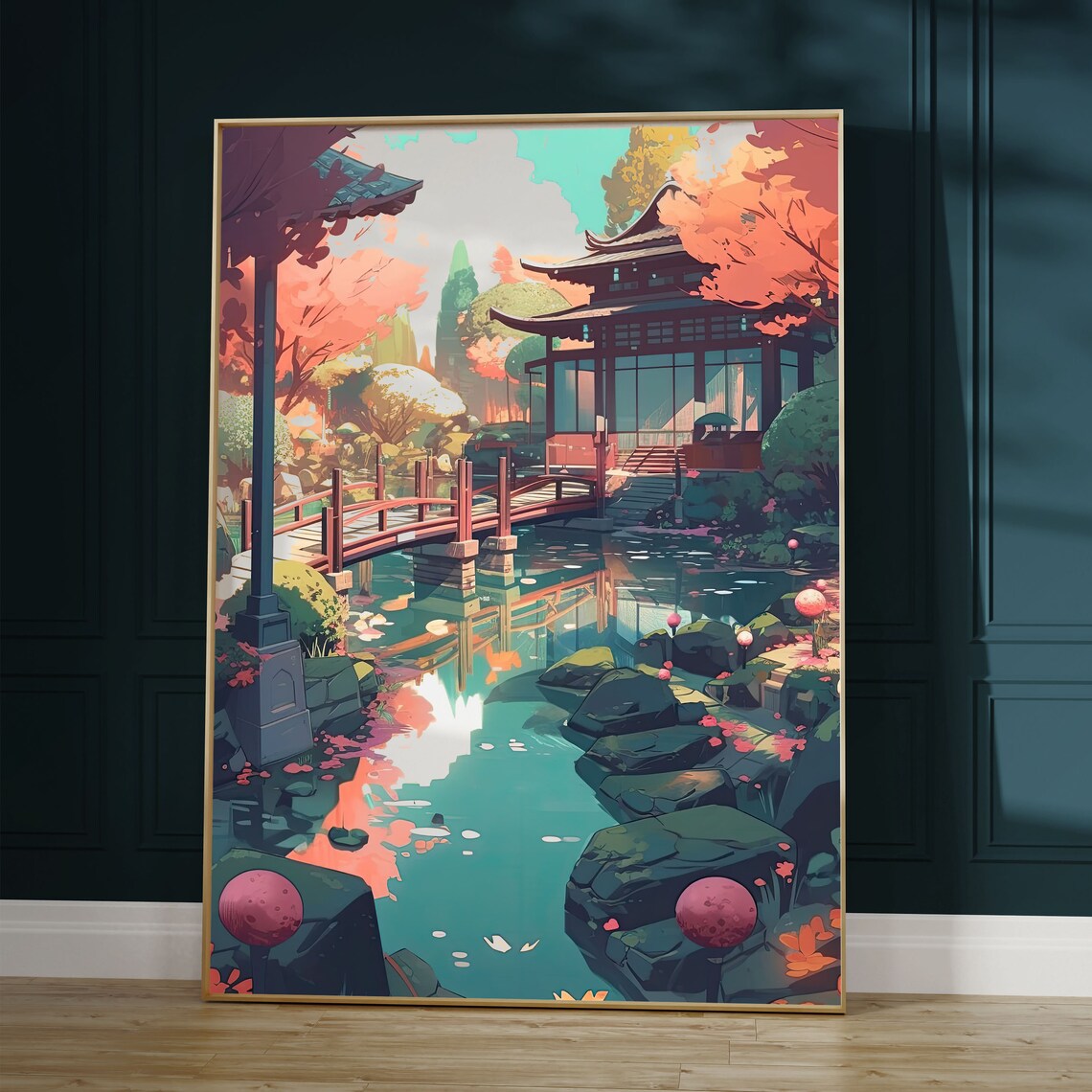 Zen Anime Poster, Lofi Indie Room Art Print