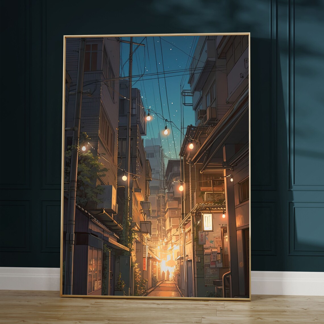 Anime Street Scene, Lofi Hip Hop Poster