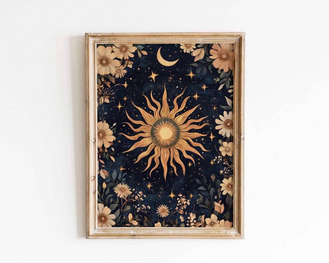 Sun and Moon Whimsigoth Tarot Art Print