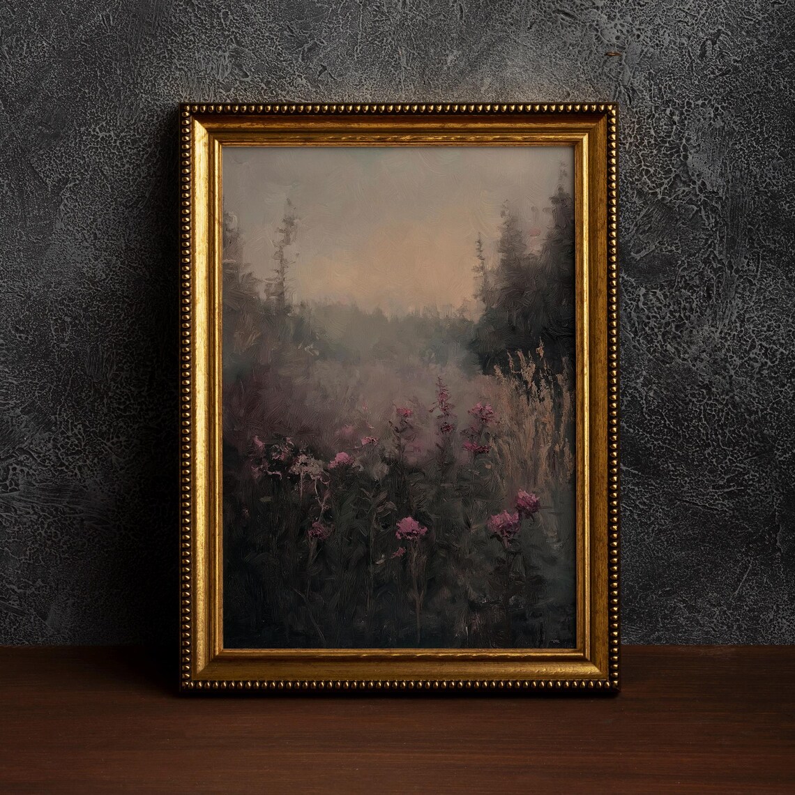 Dark Academia Botanical Forest Art Print
