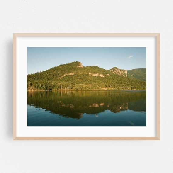 Franconia New Hampshire Still Lake Mountain Reflection Scene Poster