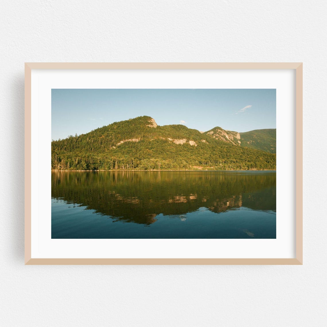 Franconia New Hampshire Still Lake Mountain Reflection Scene Poster