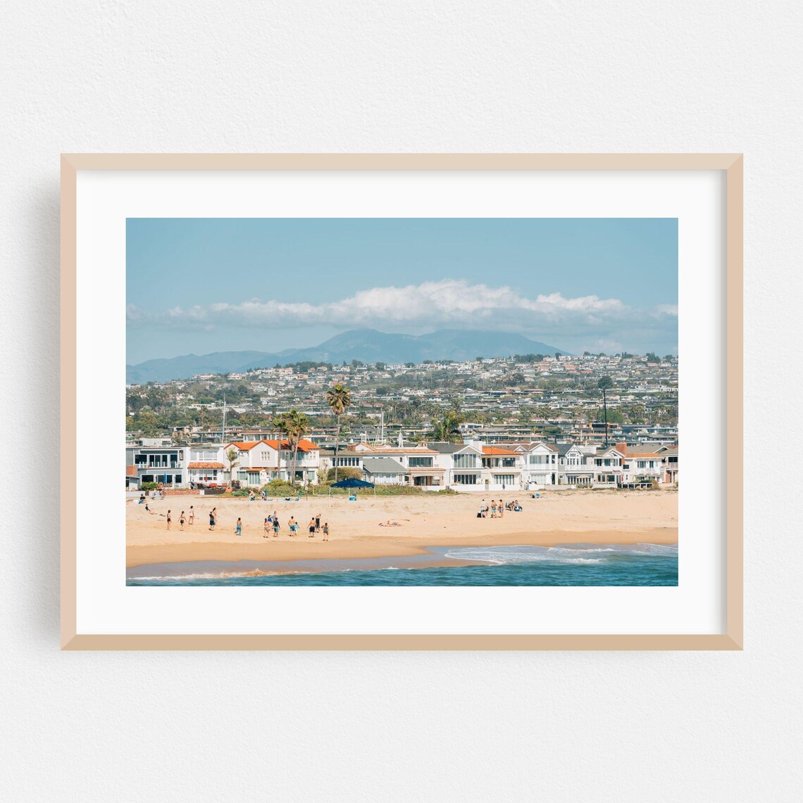 Newport Beach California Beach Houses Coastal Fine Art Print