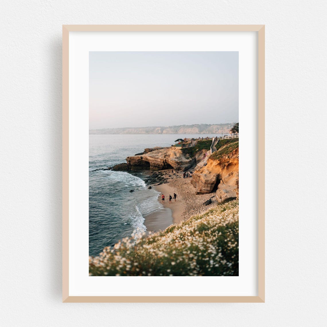 La Jolla Coastal Cliffs And Beach At Golden Hour California Poster