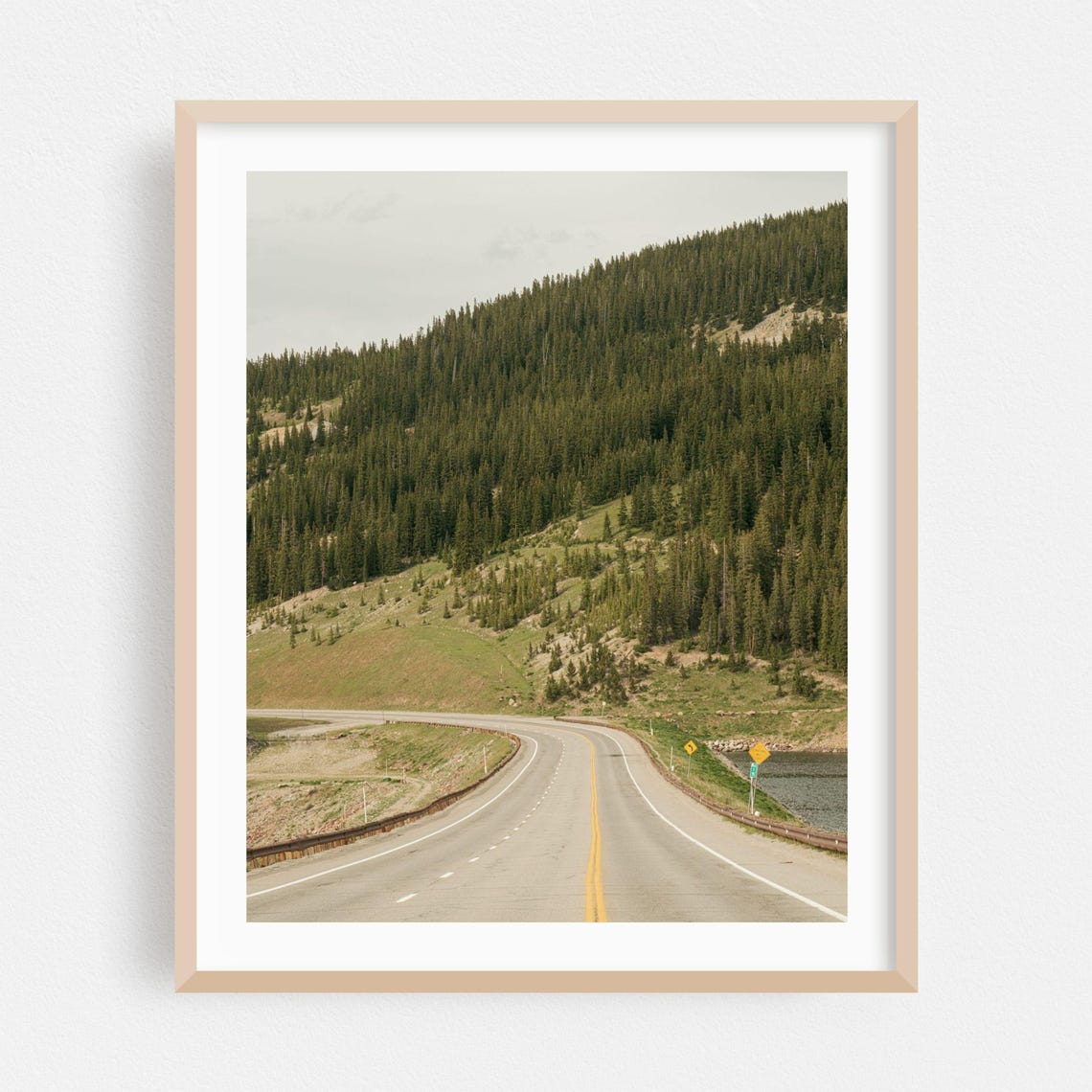 Leadville Colorado Winding Mountain Road Through Pines Wall Print