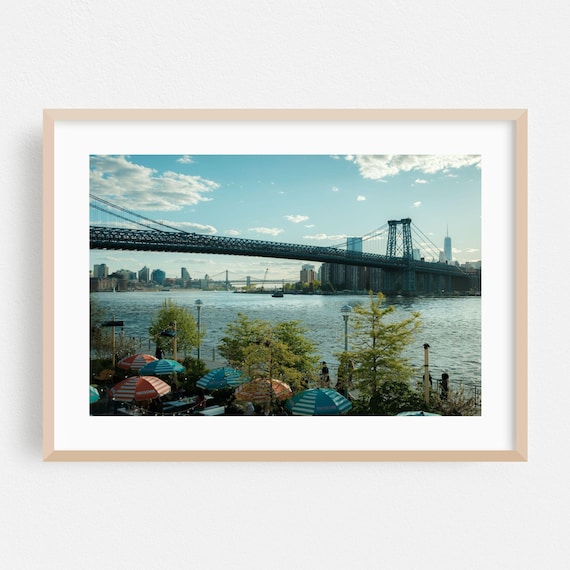 Brooklyn New York Williamsburg Bridge Summer Photography Print
