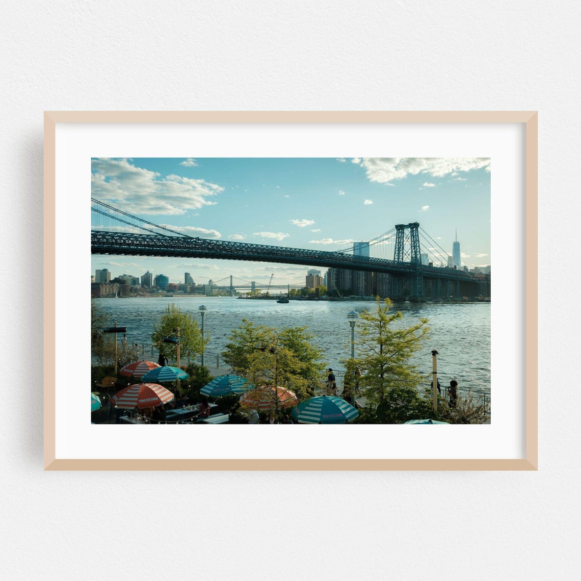 Brooklyn New York Williamsburg Bridge Summer Photography Print