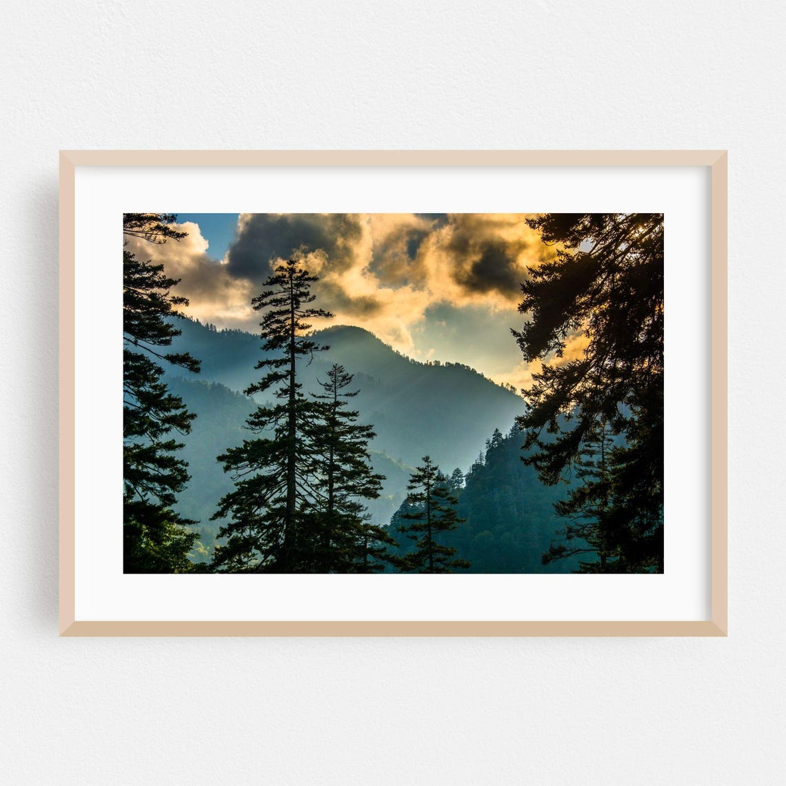 Tennessee Mountain Forest at Sunset Landscape Photography Poster