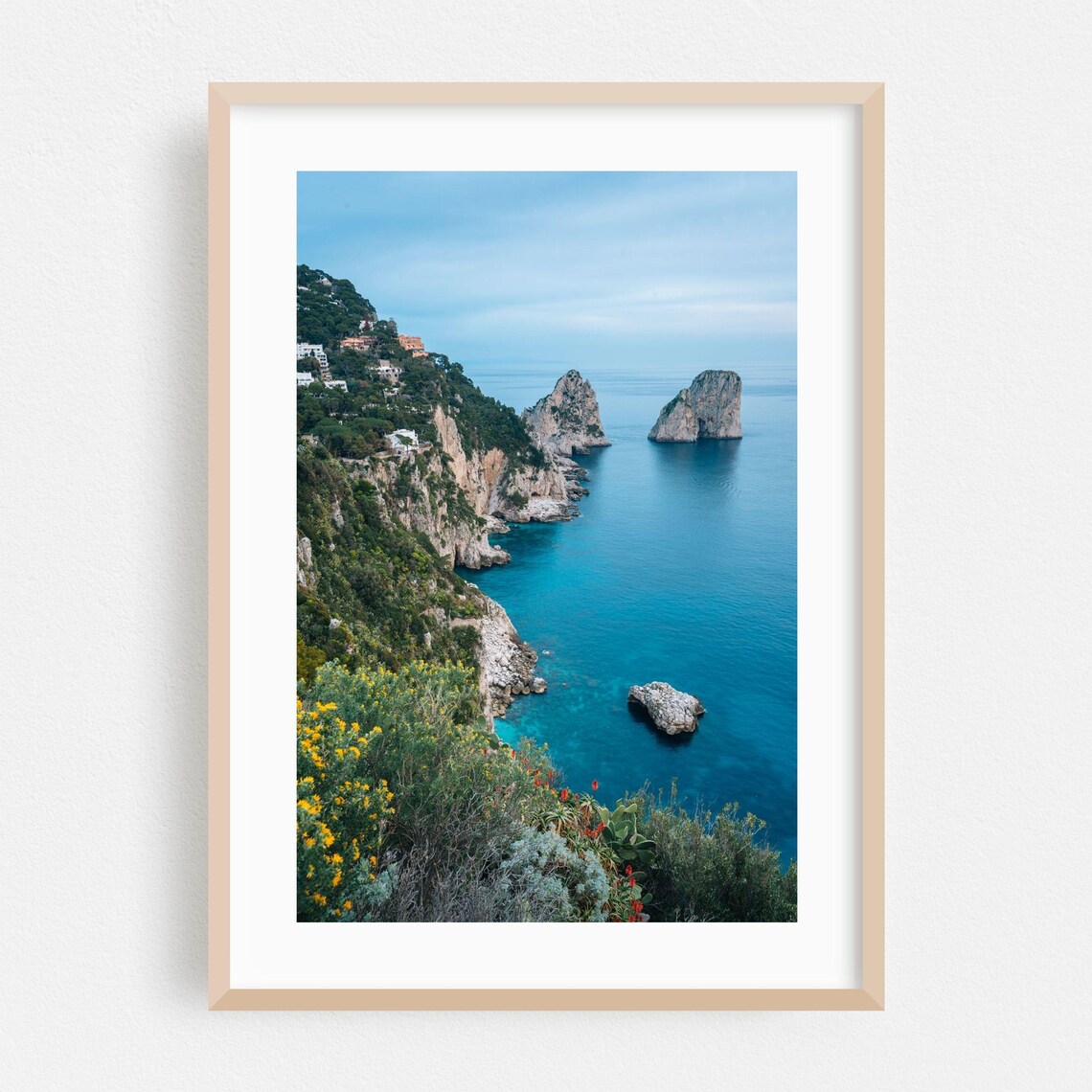 Capri Italy Faraglioni Sea Stacks Turquoise Coast Photo Print