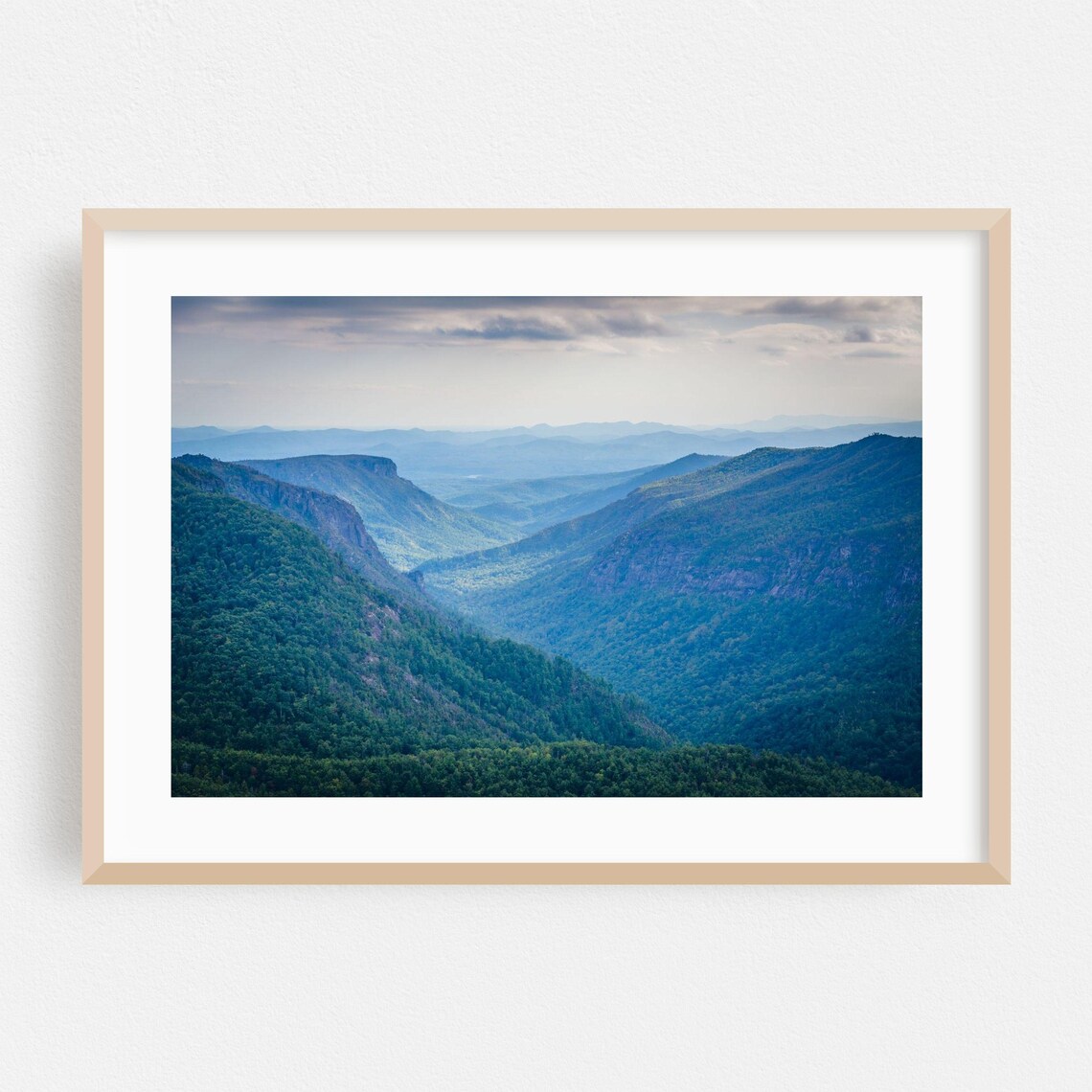 North Carolina Mountain Valley Vista Green Ridges Landscape Photo Poster