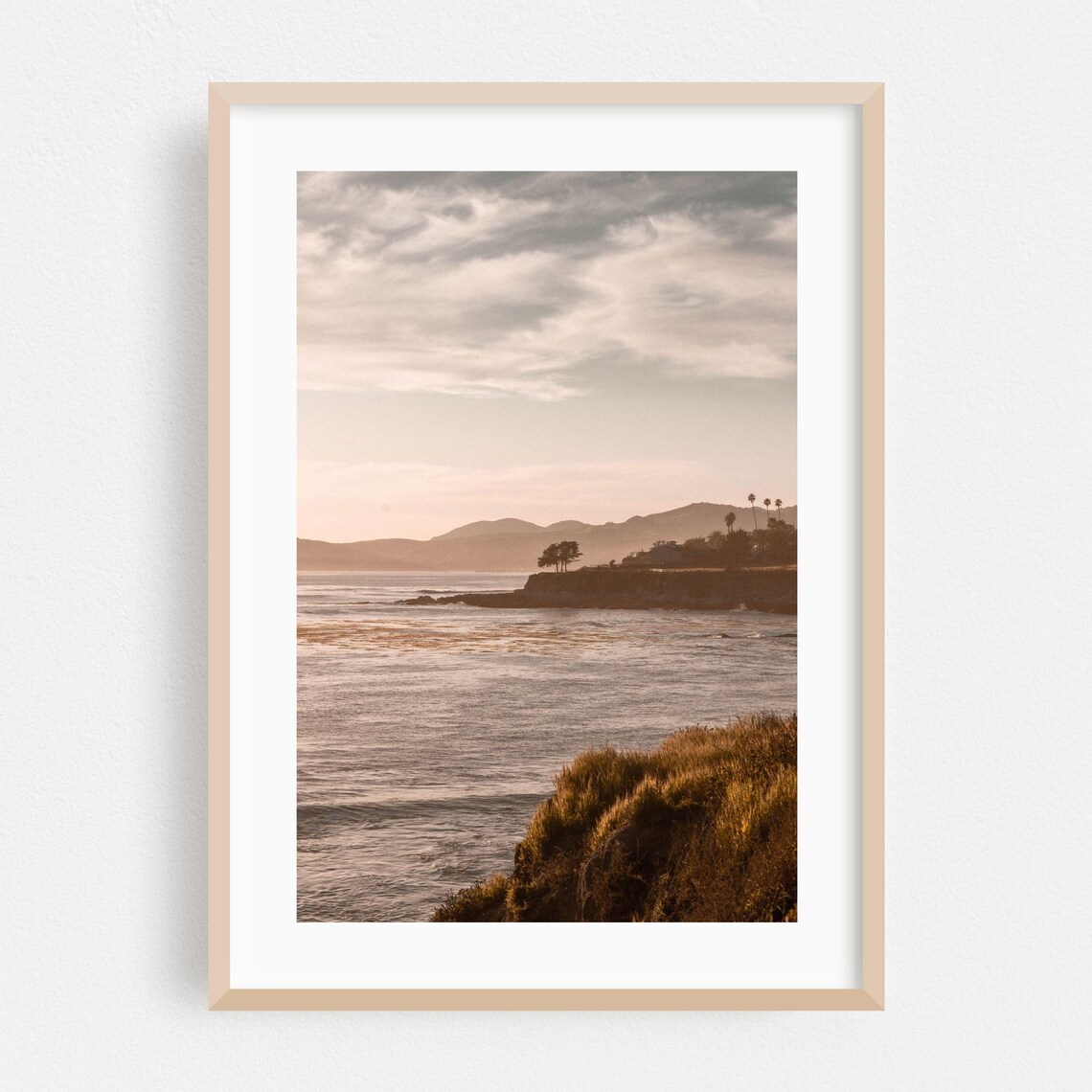 Pismo Beach Minimalist Ocean Sunset Art Print