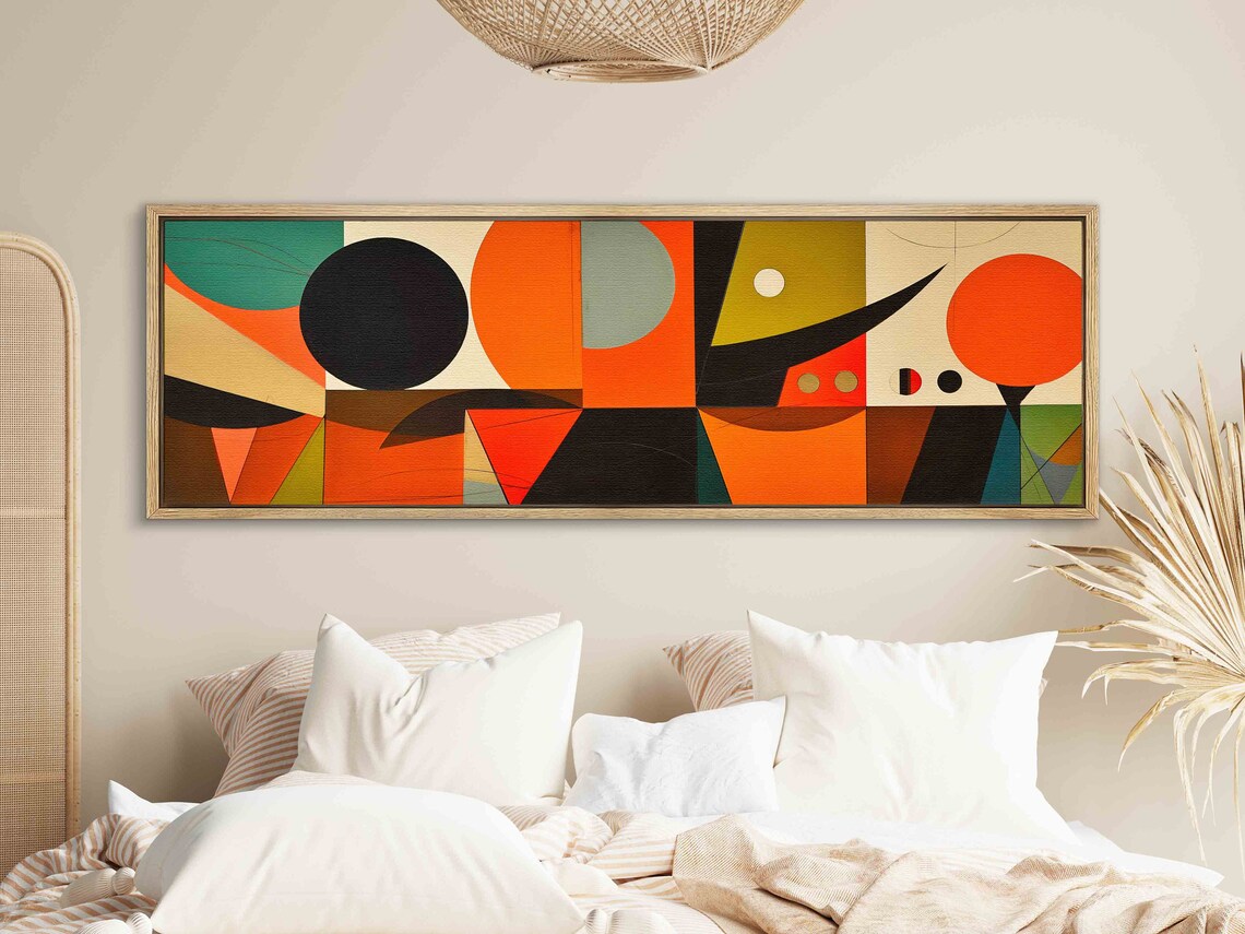 Mid Century Modern Geometric Art Print, Boho Decor - Image 2