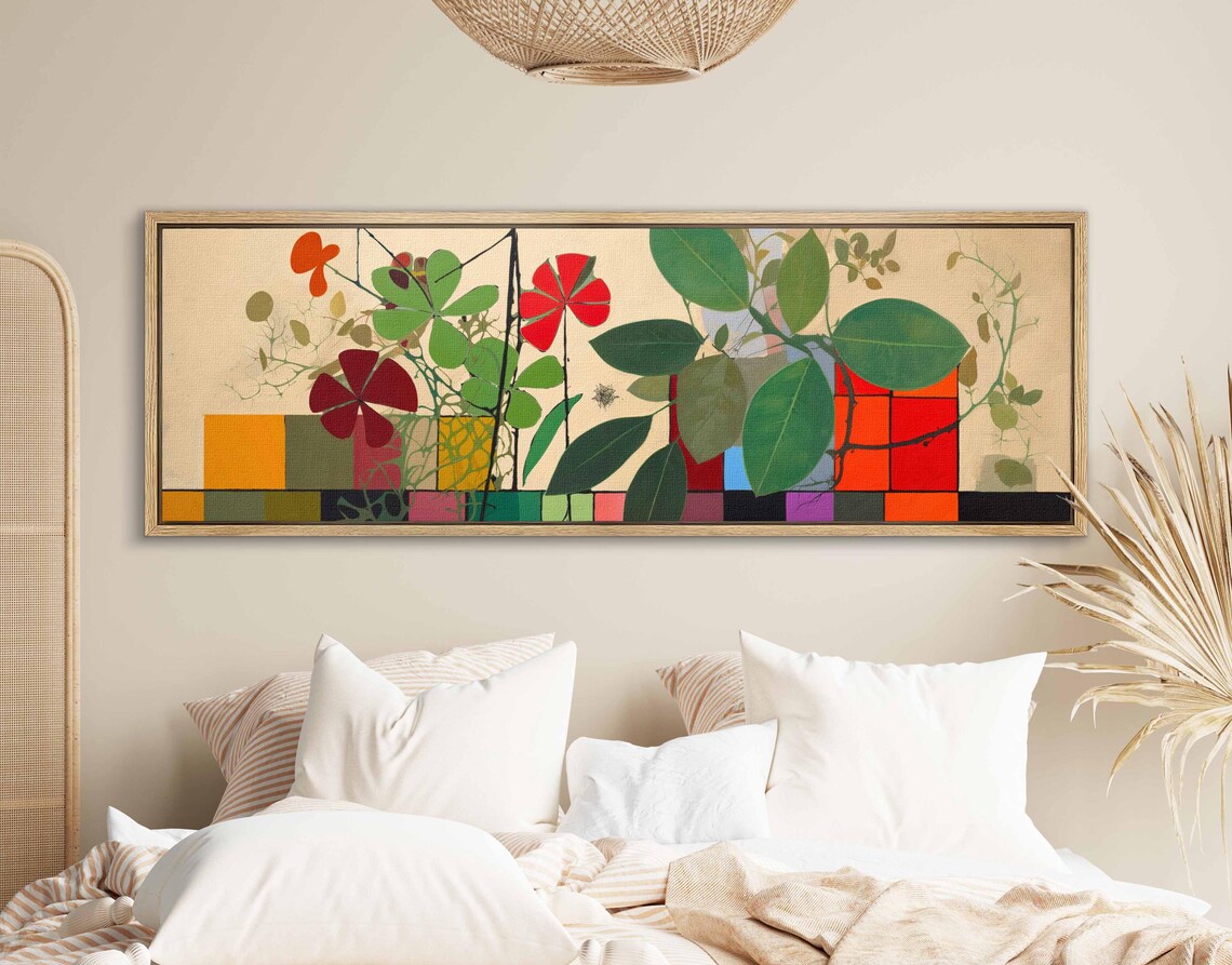 Modern Botanical Floral Wall Print, Mid-Century - Image 2