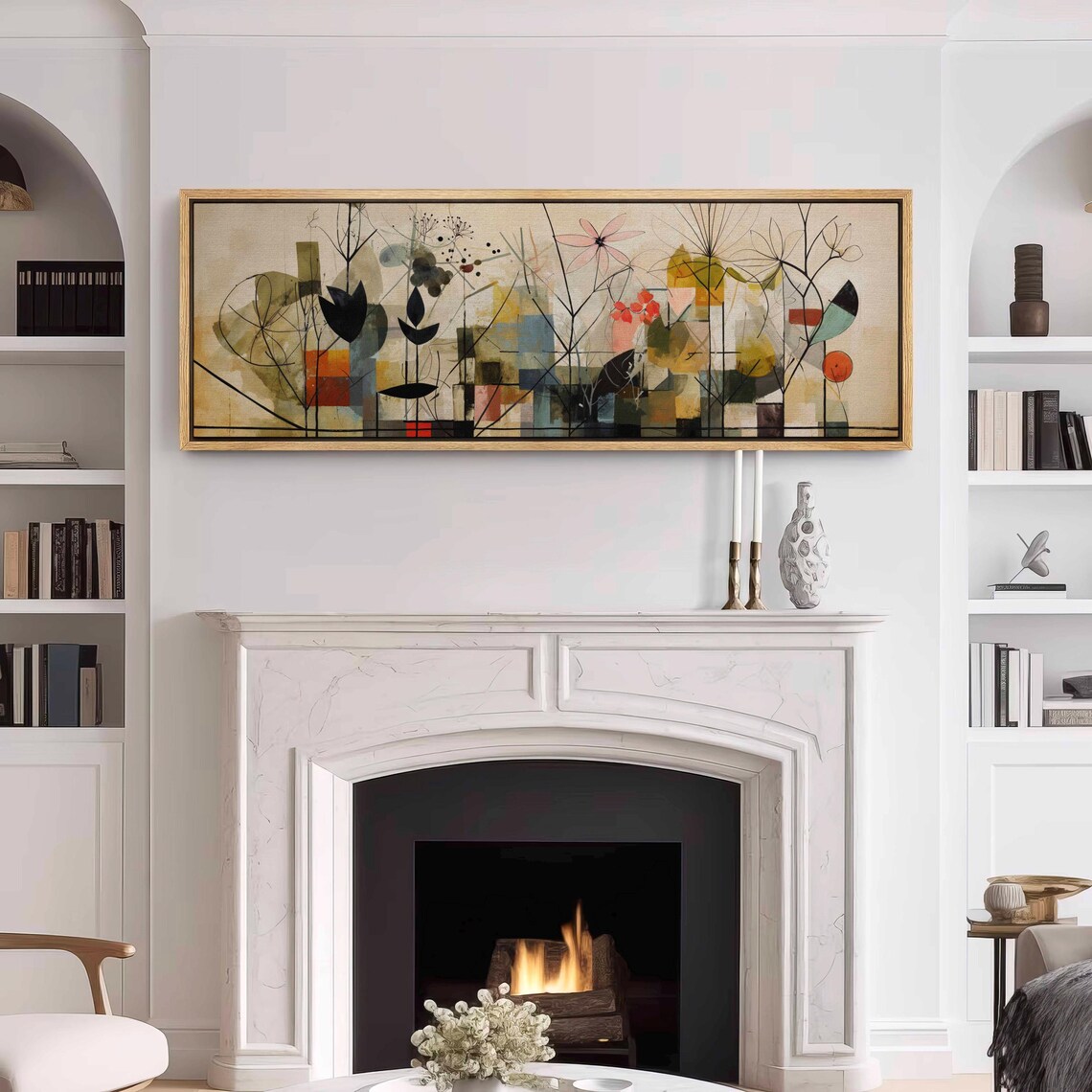 Modern Botanical Floral Wall Art Print, Mid-Century - Image 3