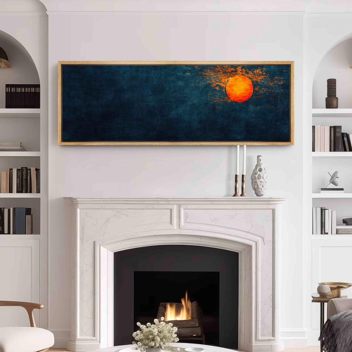 Minimalist Moody Sunset Panoramic Wall Art Print - Image 3