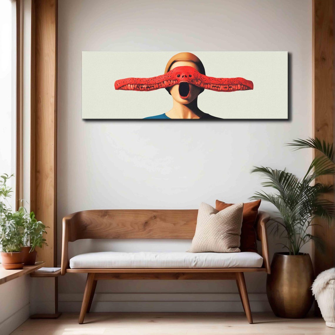 Surreal Gothic Head Red Creature Dreamlike Avant Garde Art Print - Image 4