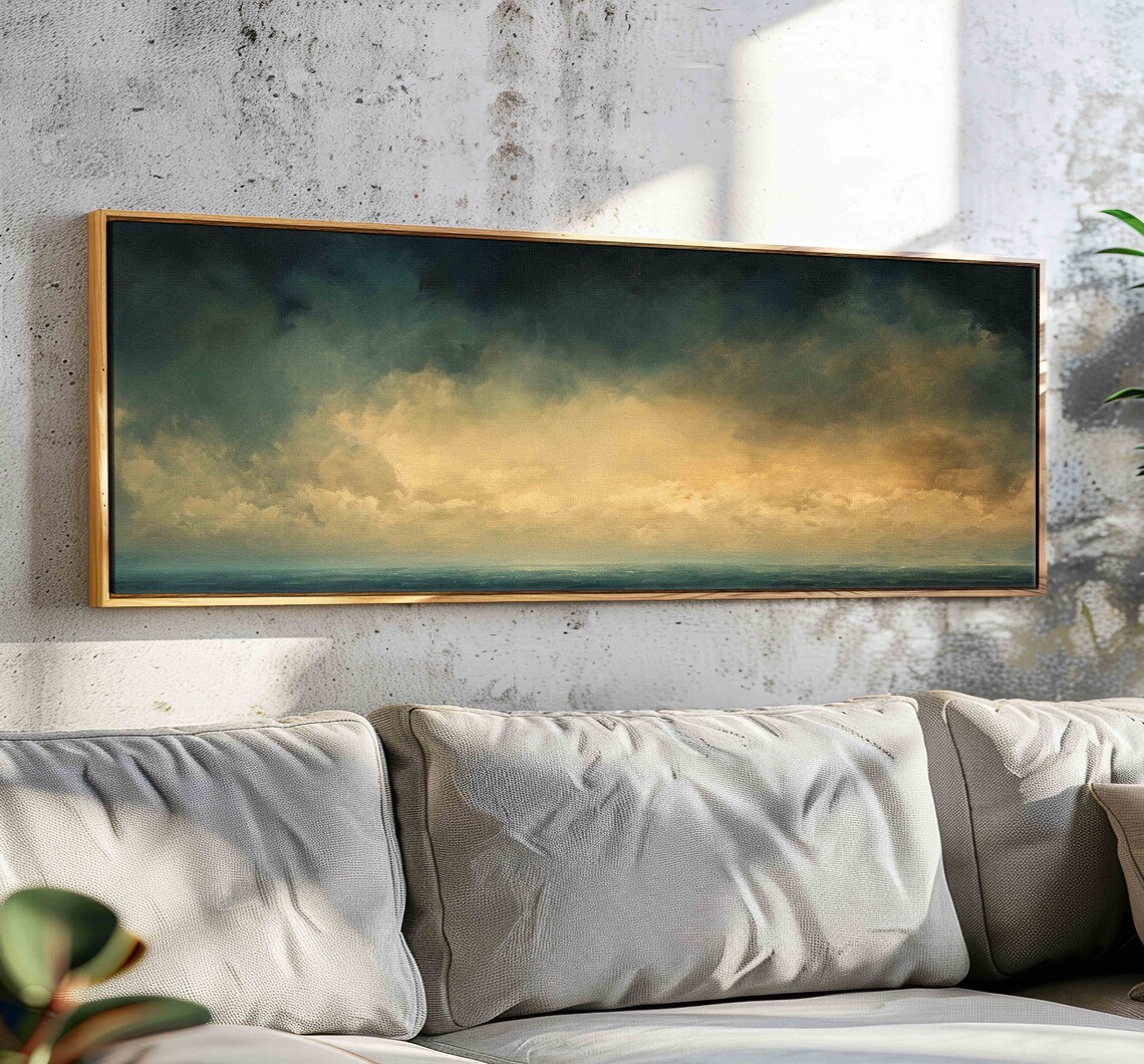 Moody Seascape Art Print, Modern Wall Decor