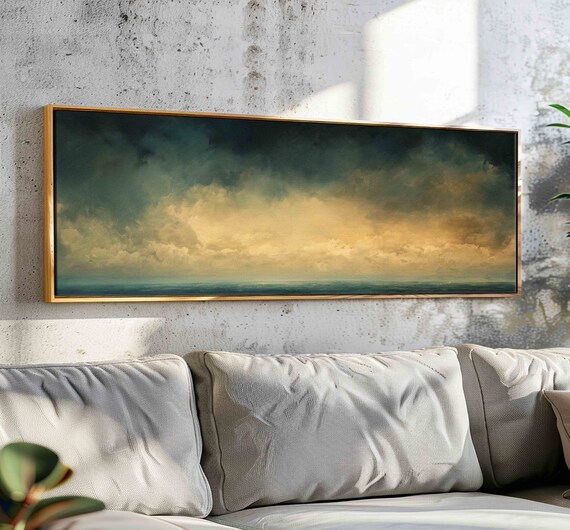 Moody Seascape Art Print, Modern Wall Decor