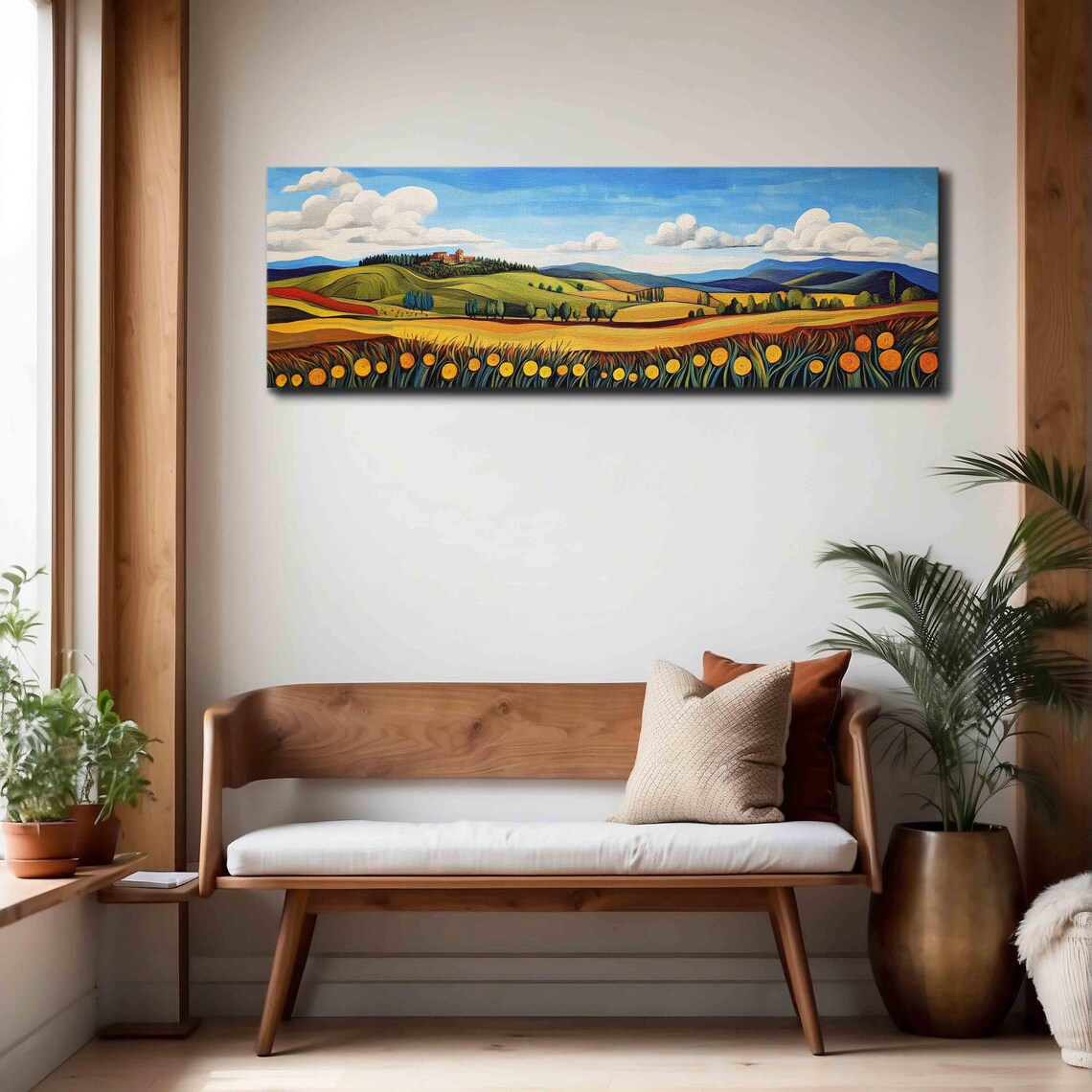 Modern Panoramic Landscape Wall Art Print, Above Bed Decor - Image 4