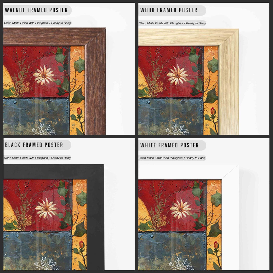 Vintage Christmas Tree Star Ornaments Ornate Border Vertical Art Print - Image 3